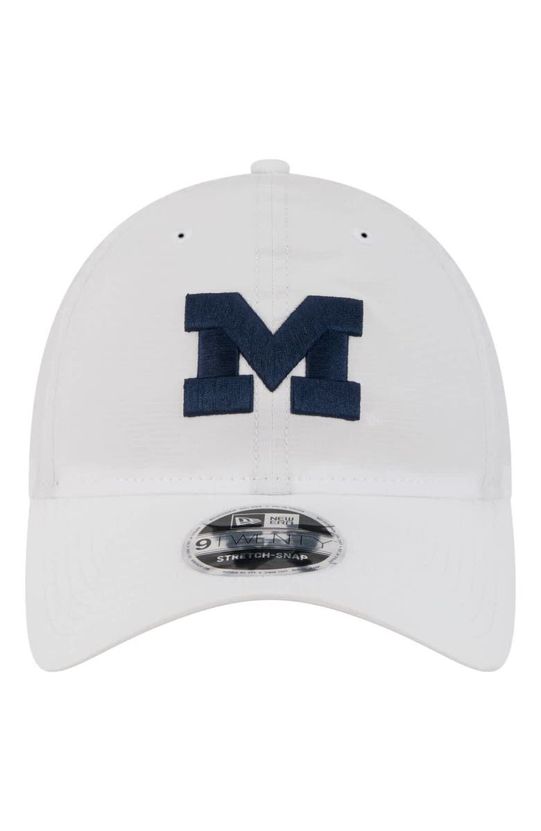 New Era Men's New Era White Michigan Wolverines Active Ripstop 9TWENTY Adjustable Hat, Alternate, color, White
