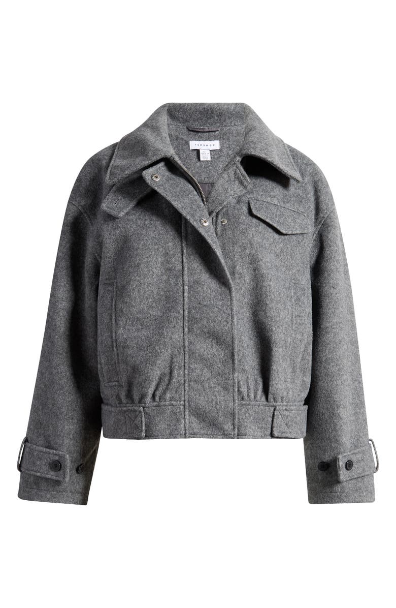 Topshop Brushed Jacket, Alternate, color, 