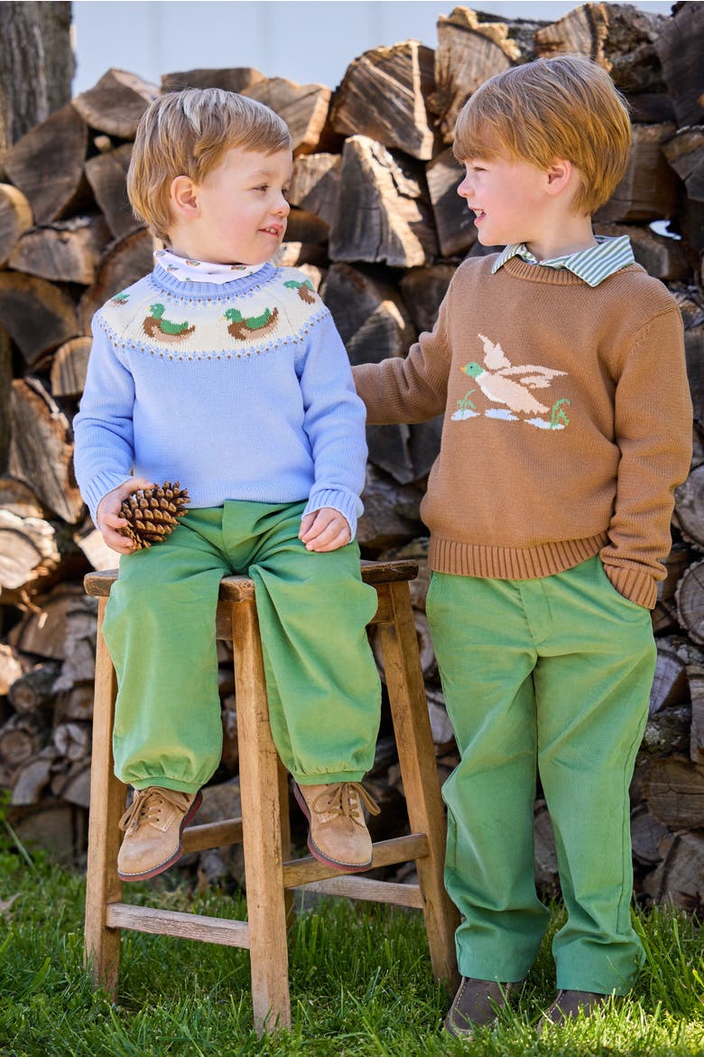 Kids' Striped Long Sleeve Polo, Alternate, color, Watercress Stripe