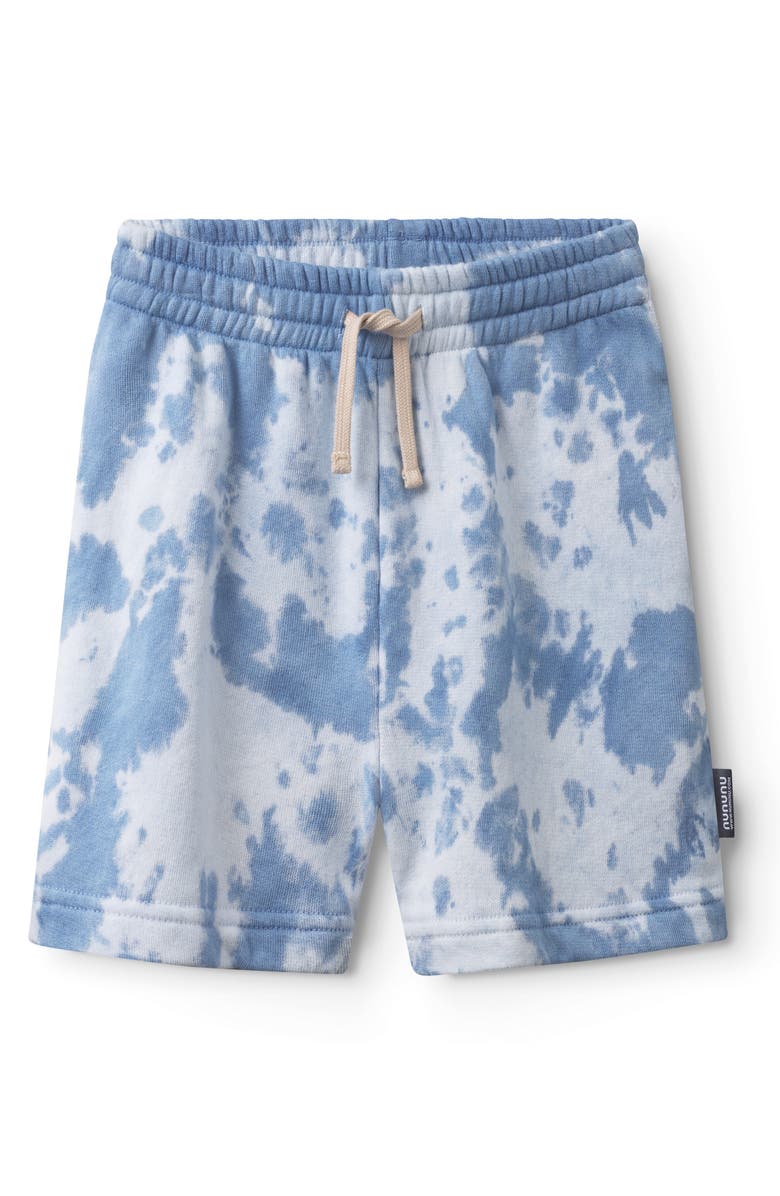 Nununu Kids' Tie Dye Cotton Sweat Shorts, Main, color, Indigo