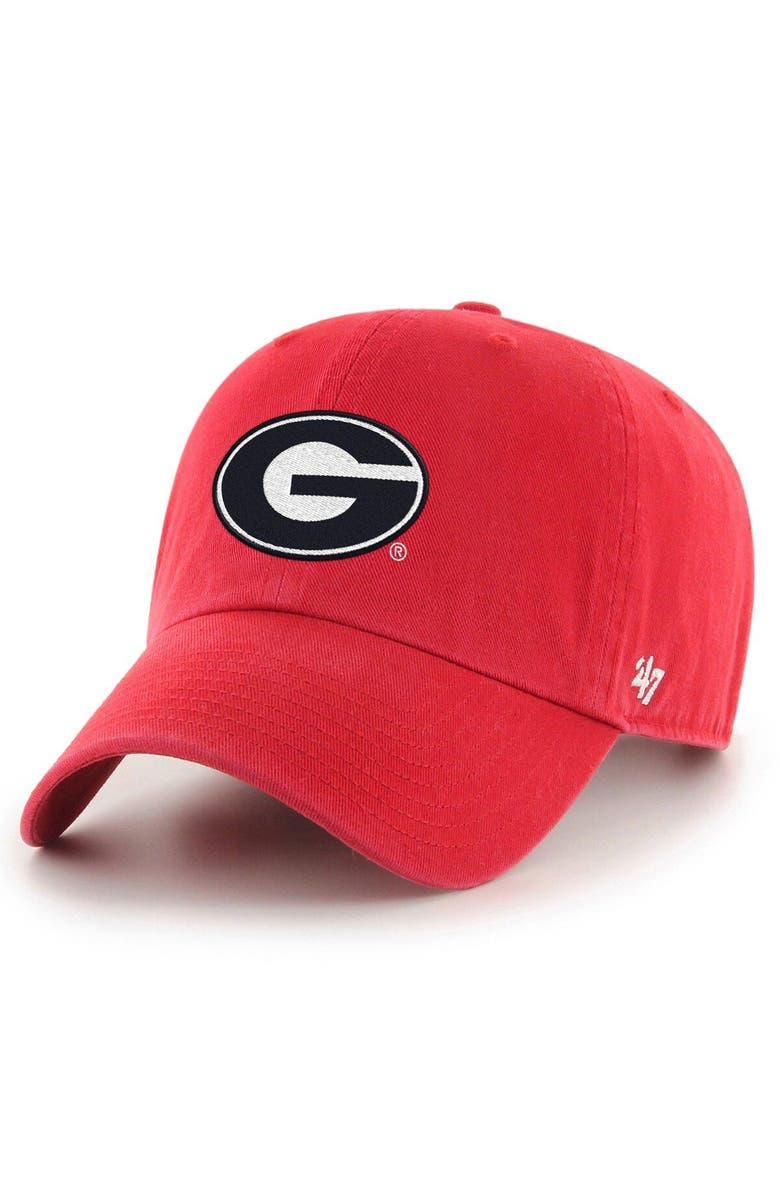 '47 Men's '47 Red Georgia Bulldogs College Football Playoff 2023 National Championship Game Clean Up Adjustable Hat, Alternate, color,
