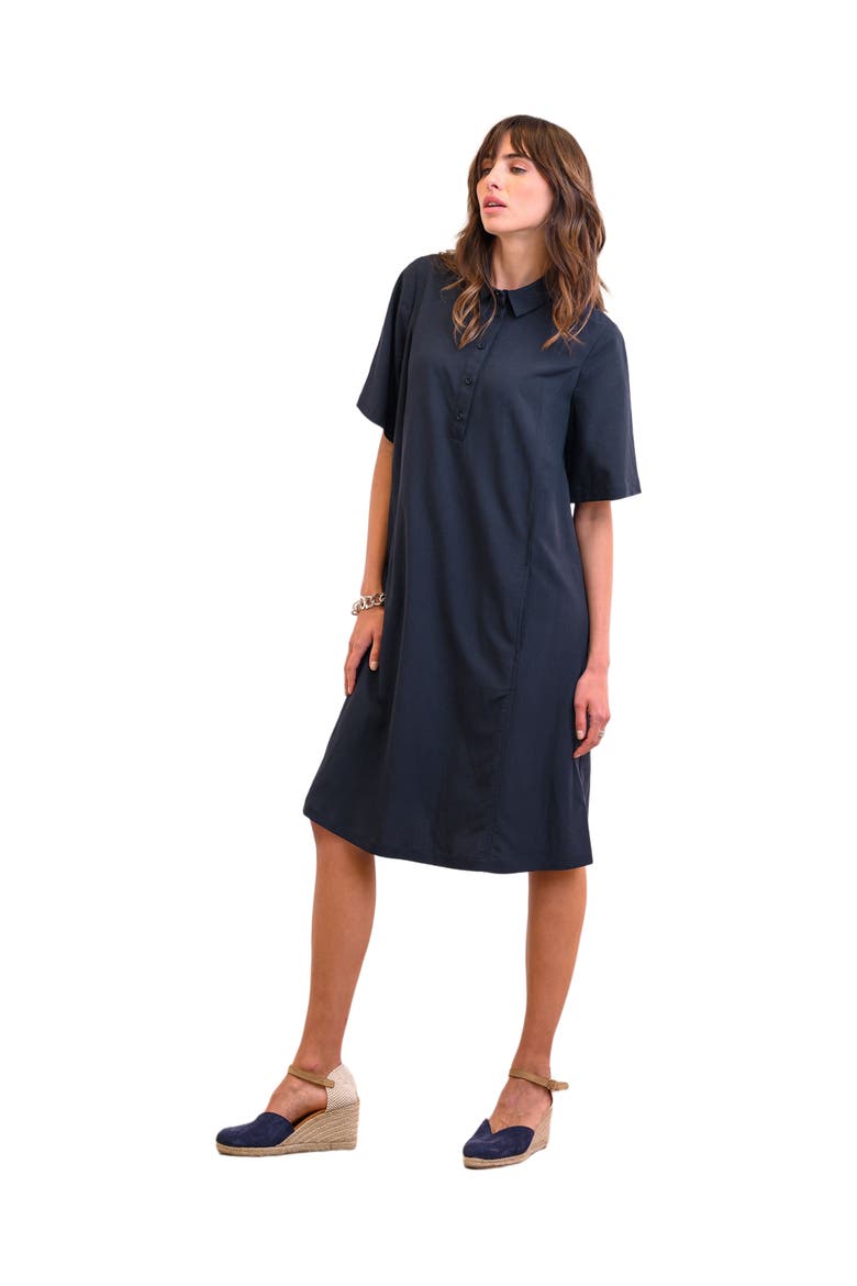 Short Sleeve Swing Dress, Main, color, DARK NAVY