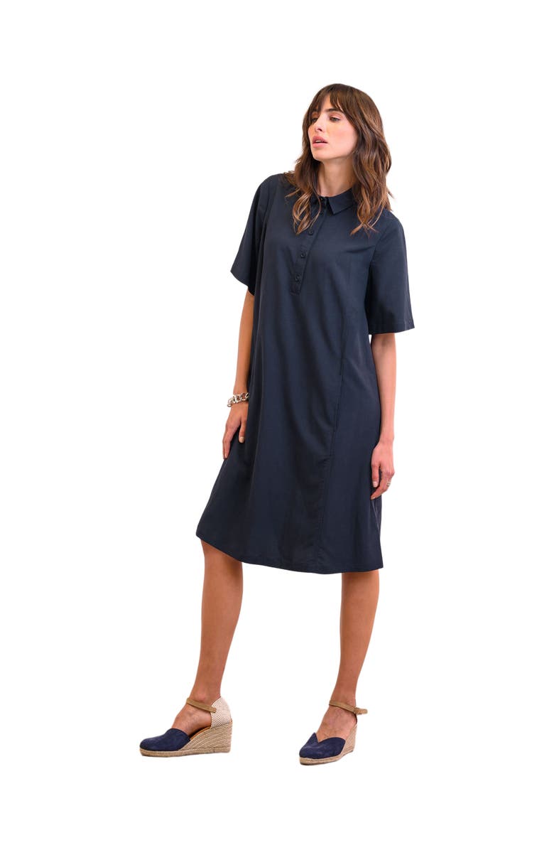 Celtic & Co. Short Sleeve Swing Dress, Main, color, Dark Navy