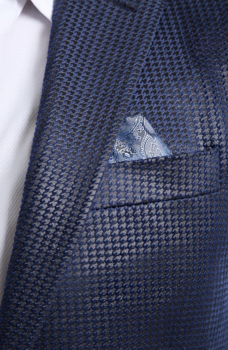 Robert Graham Colden Navy Velvet Houndstooth Sport Coat, Alternate, color, Navy