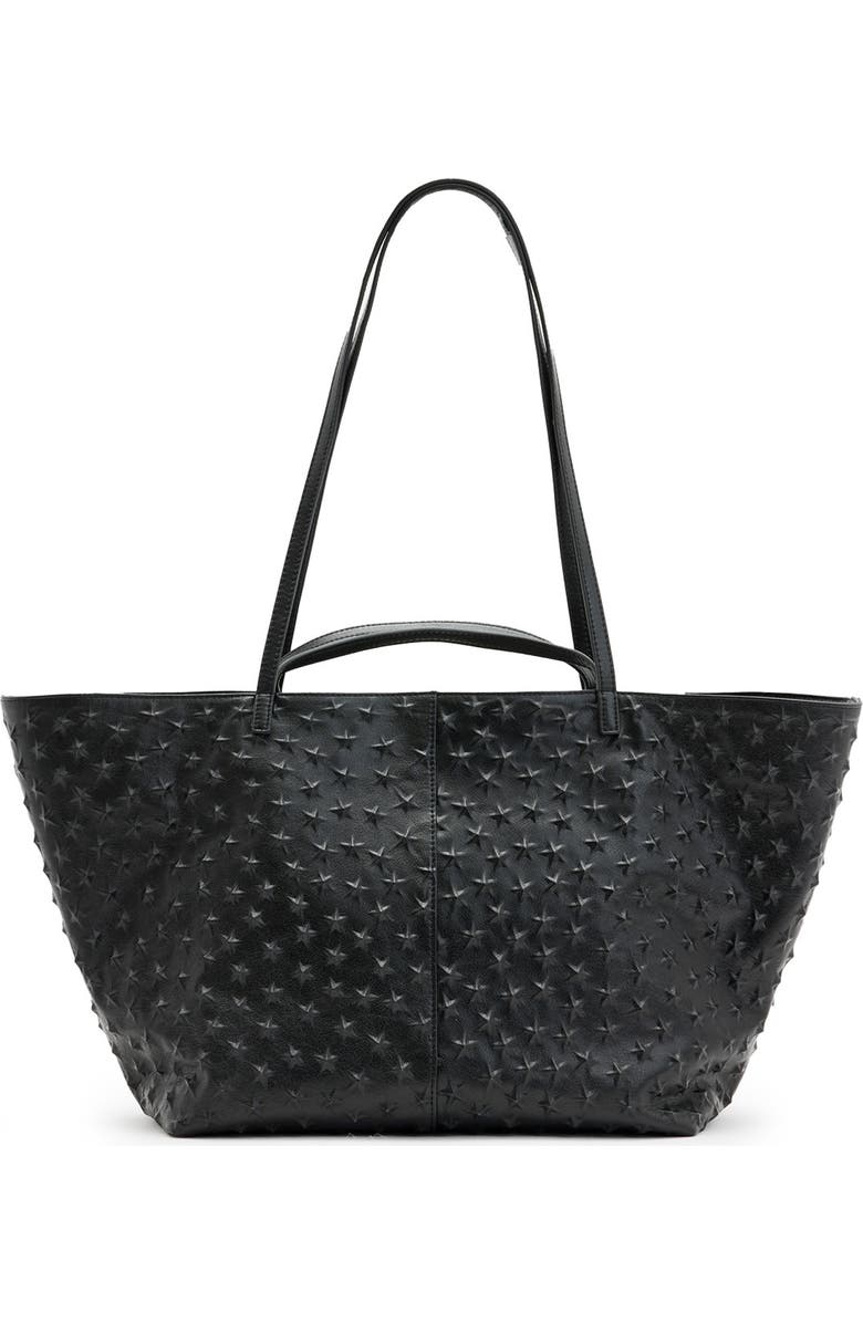 AllSaints Hannah Star Embossed Leather East/West Tote, Main, color,