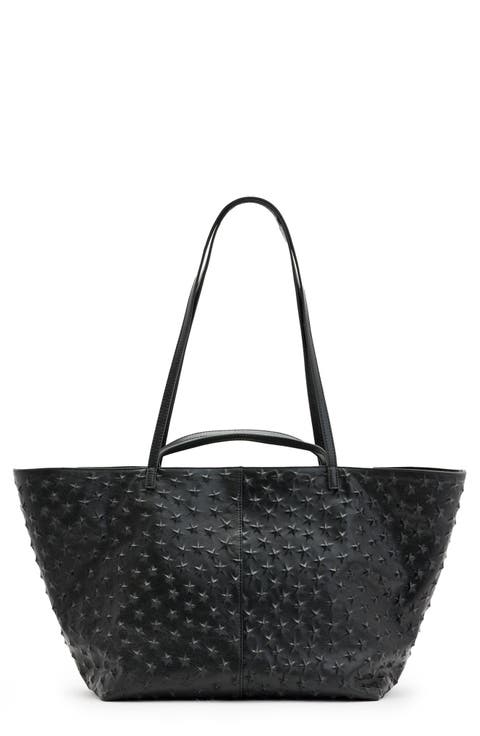 Hannah Star Embossed Leather East/West Tote