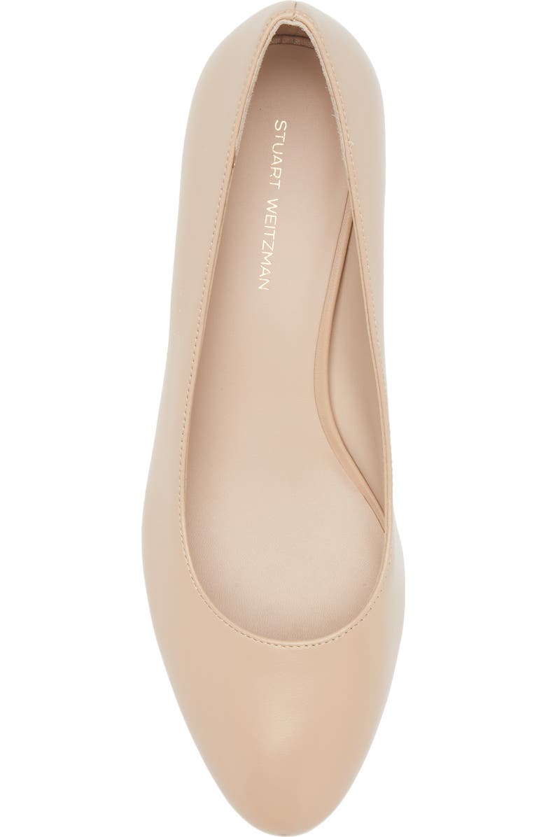 Stuart Weitzman Bridget Block Pump, Alternate, color, Golden Beige
