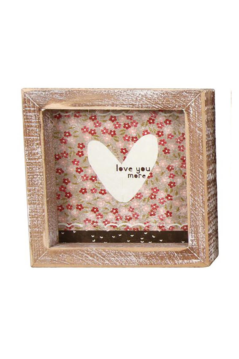 Wood MDF Paper Framed Block Set of 4 Freestanding Signs for Home Decor and Office Display, Alternate, color, Beige