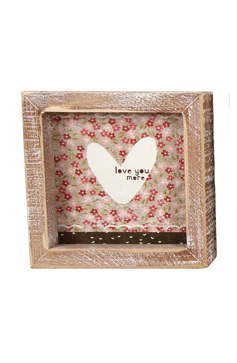 Transpac Wood MDF Paper Framed Block Set of 4 Freestanding Signs for Home Decor and Office Display, Alternate, color, Multicolored