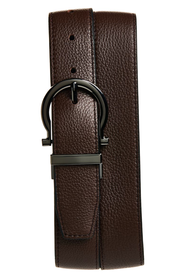 Levi Reversible Horsebit Leather Belt, Alternate, color, BLACK- BROWN