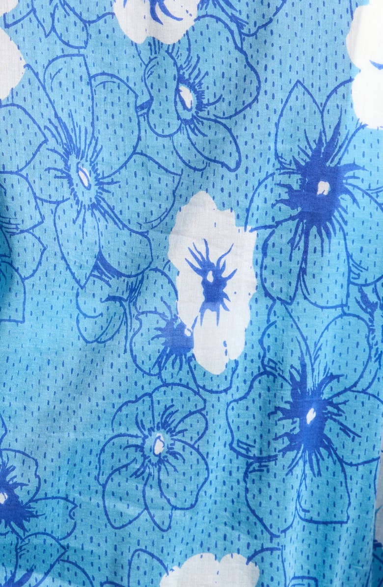 ALICIA BELL Kate Print Cover-Up Minidress, Alternate, color, Blue White Flowers