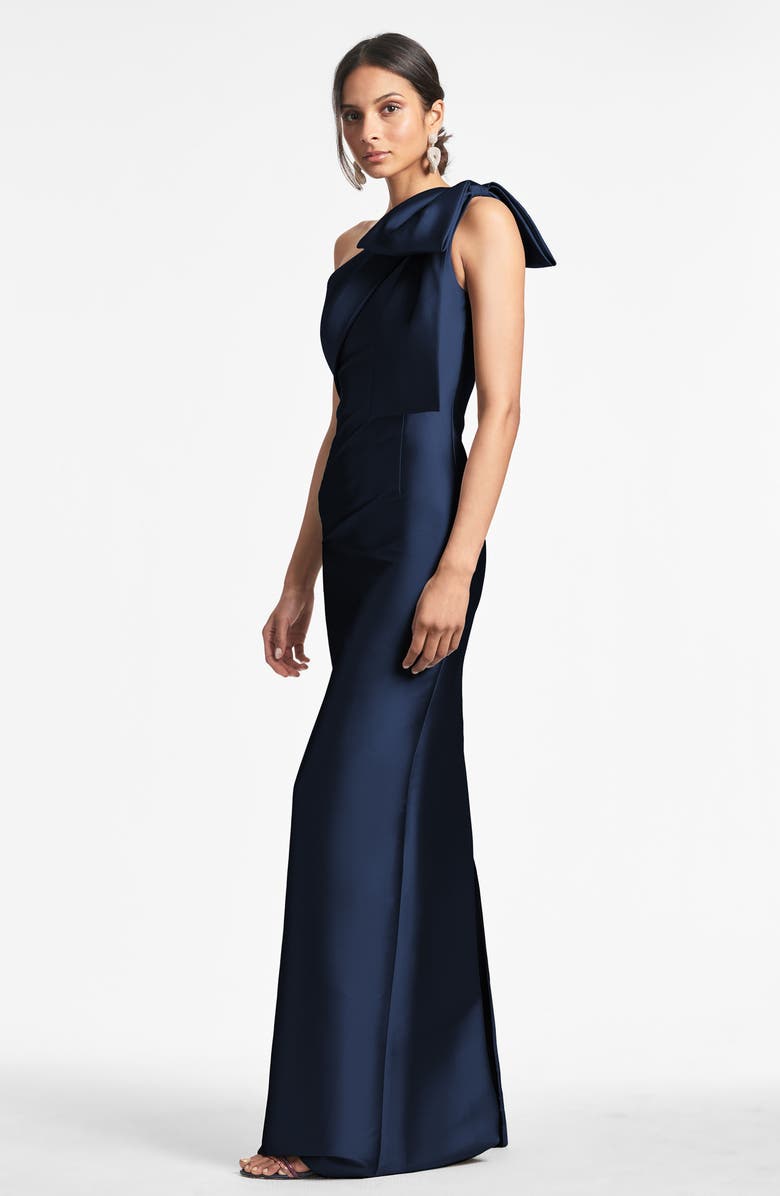 Sachin & Babi Bonnie One-Shoulder Mikado Sheath Gown, Alternate, color, 
