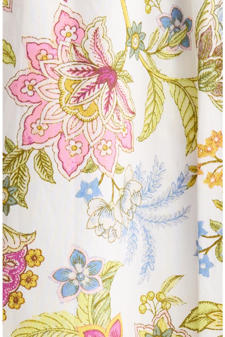 Pany Floral Ruffle Maxi Dress, Alternate, color, PINK-GREEN-BLUE