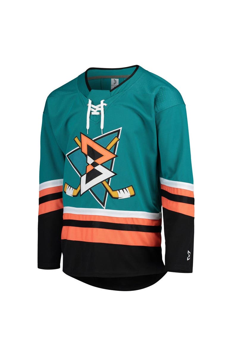 New Jersey Sets Men's #24 Teal/Black Beast Mode Hockey Jersey, Alternate, color,