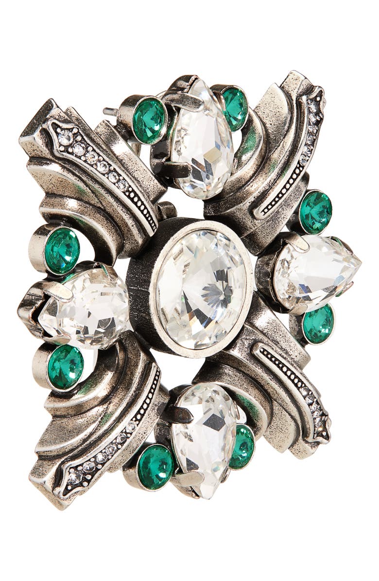 Area Crystal Brooch Earrings, Alternate, color, 