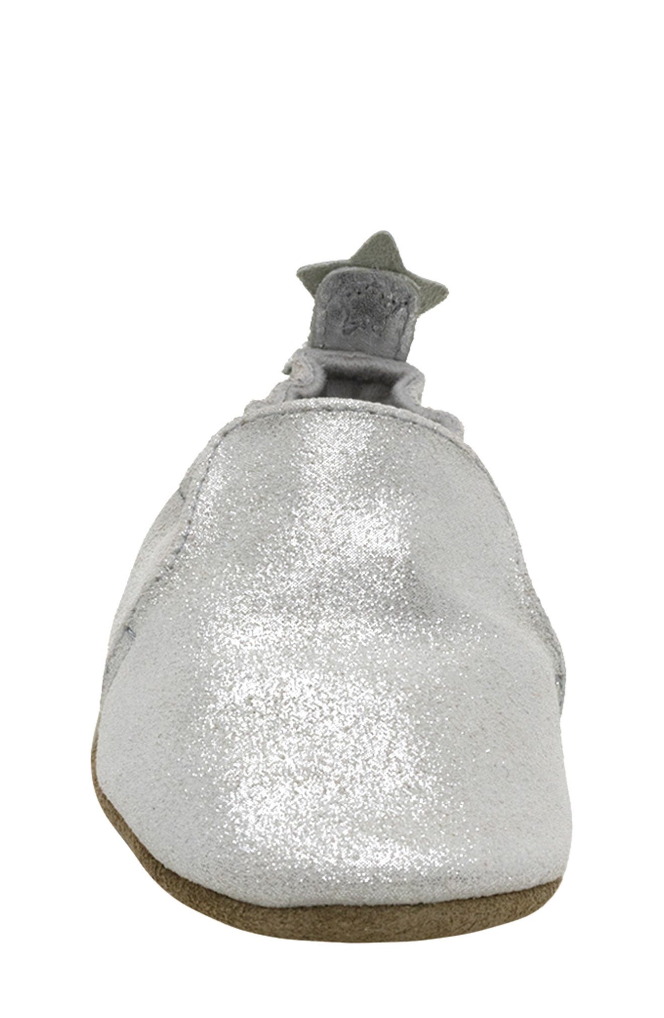 Robeez<sup>®</sup> Shimmer Crib Shoe, Alternate, color, Silver