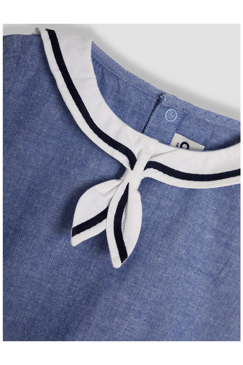 Sailor Collar Bodysuit & Pull-On Shorts Set, Alternate, color, NAVY