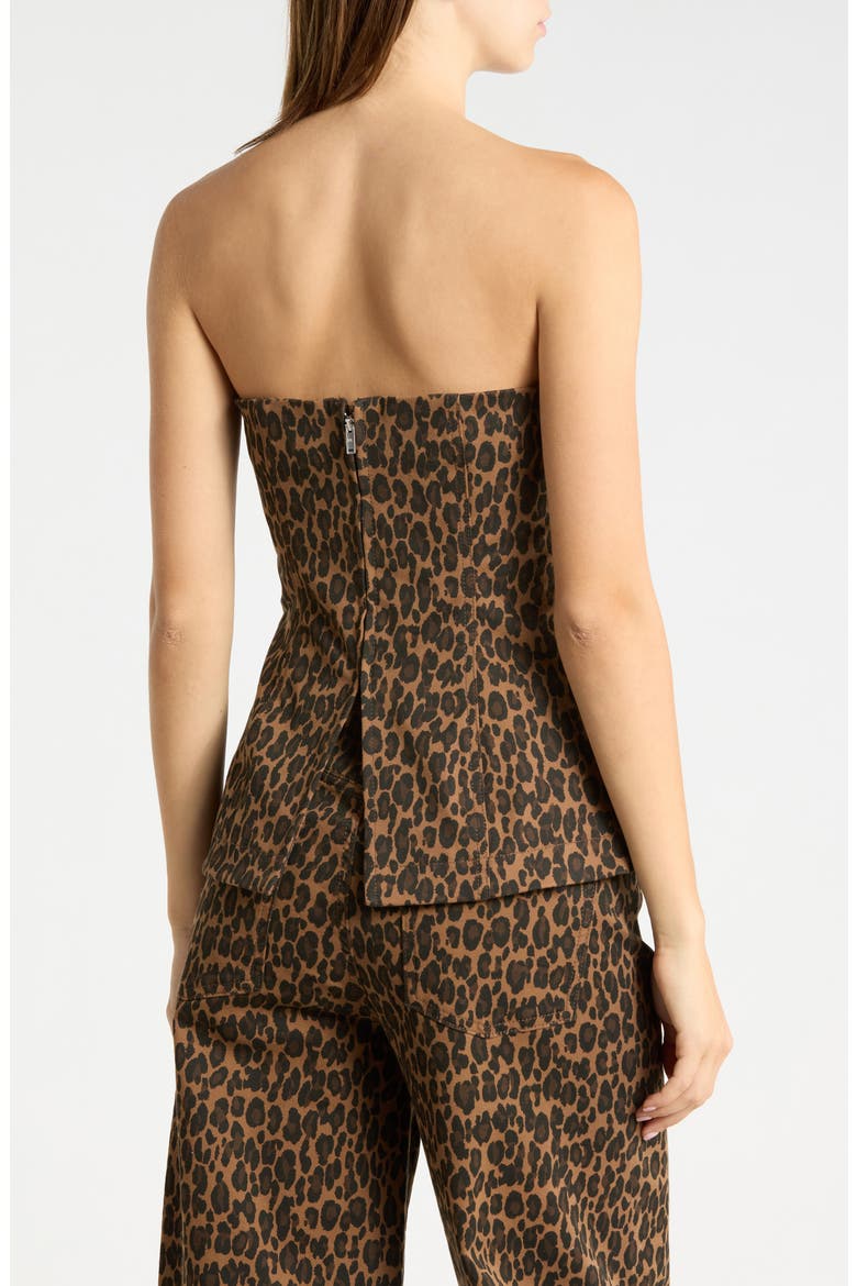 Animal Print Bustier Tube Top, Alternate, color, LEOPARD