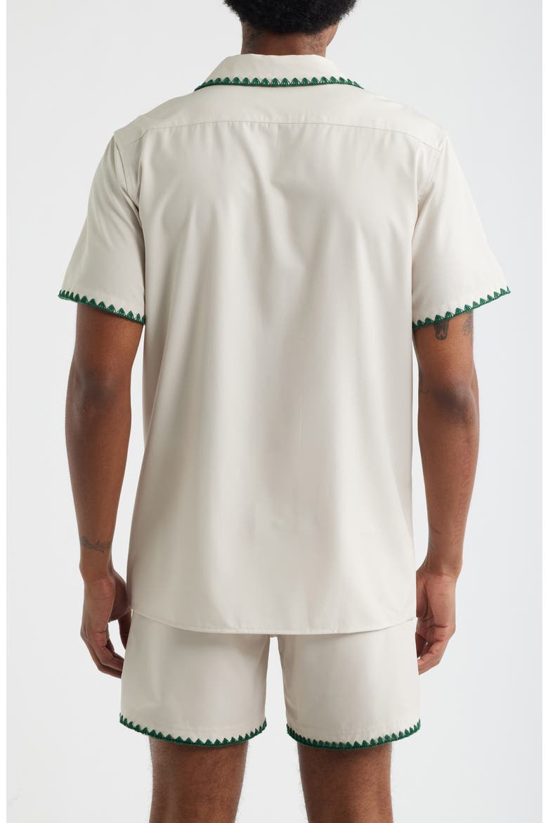 Golf Ball Stitch Weekend Camp Shirt, Alternate, color, WHITE