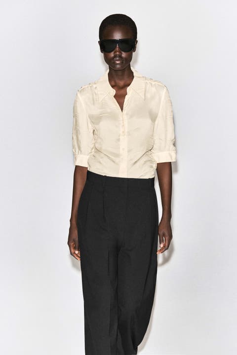Gathered Crinkled Shirt