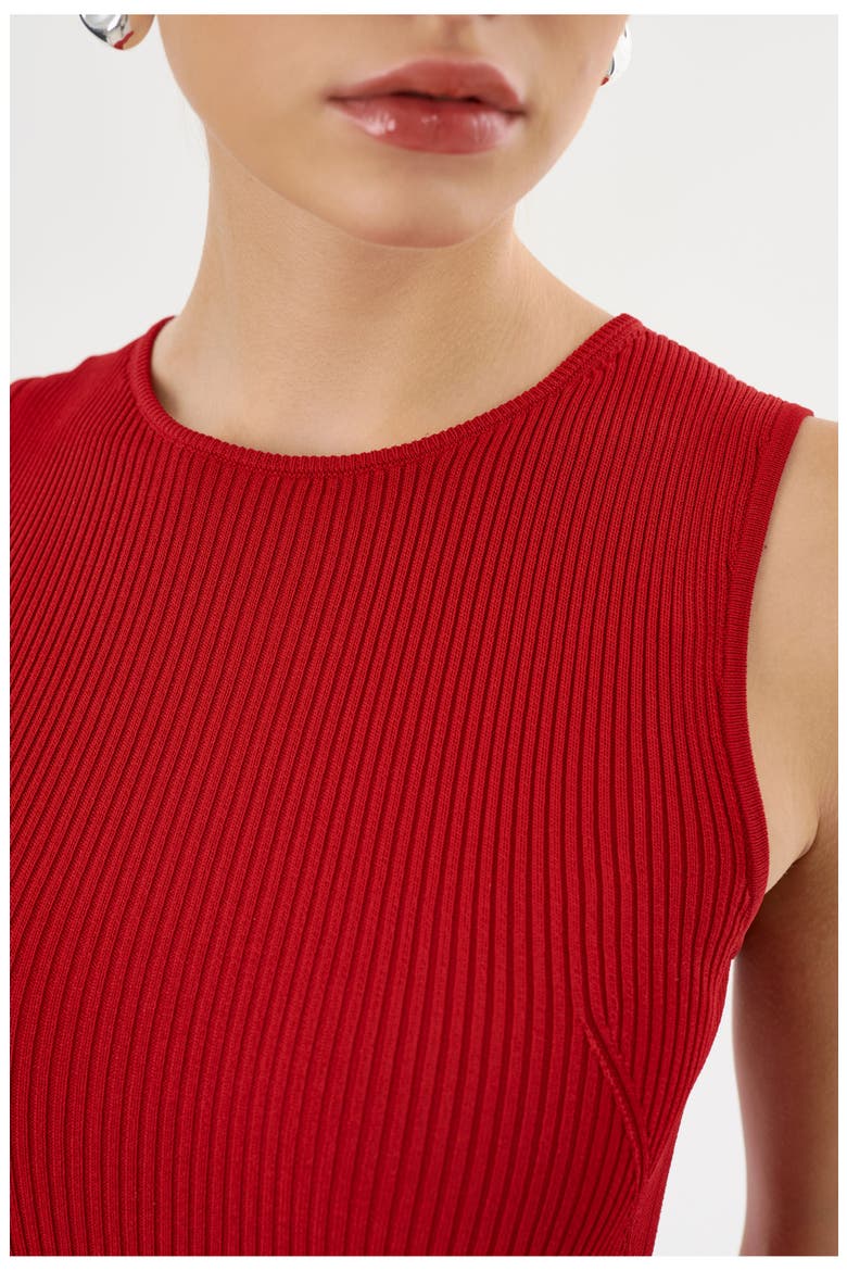 SHAY | Rib Knit Mini Dress, Alternate, color, Red