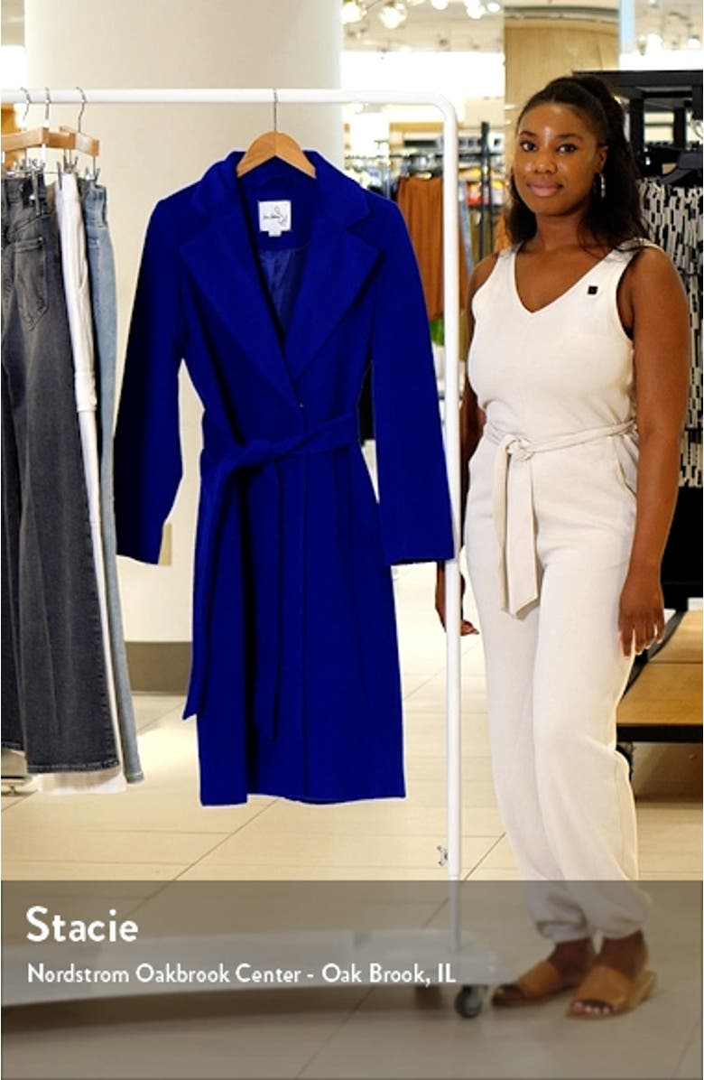 Belted Wool Blend Coat, sales video thumbnail