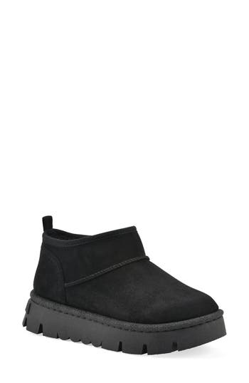 White Mountain Footwear Toree Faux Fur Lined Platform Boot In Black
