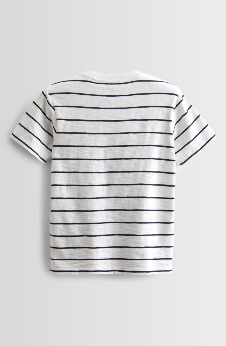 Nordstrom Kids' Stripe Cotton T-Shirt, Alternate, color, White- Navy Agatha Stripe