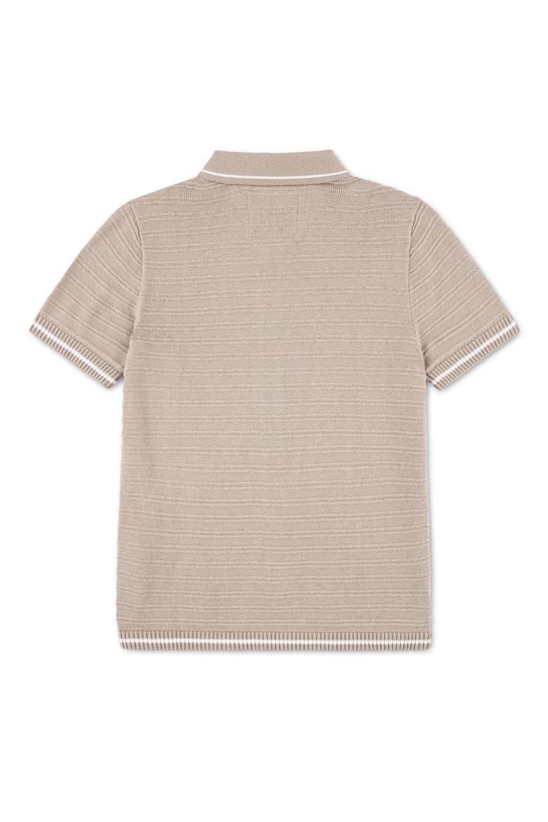 Kids' Swolo Tipped Short Sleeve Sweater Polo, Alternate, color, SIMPLY TAUPE