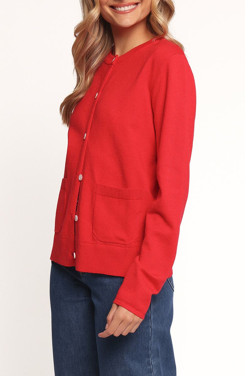Petal & Pup Abner Crewneck Cardigan, Alternate, color, Red