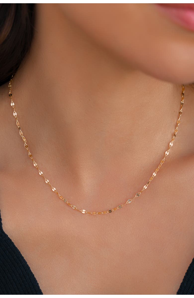 Mint & Lily Petal Chain Necklace, Alternate, color, 18K Gold Over Sterling Silver