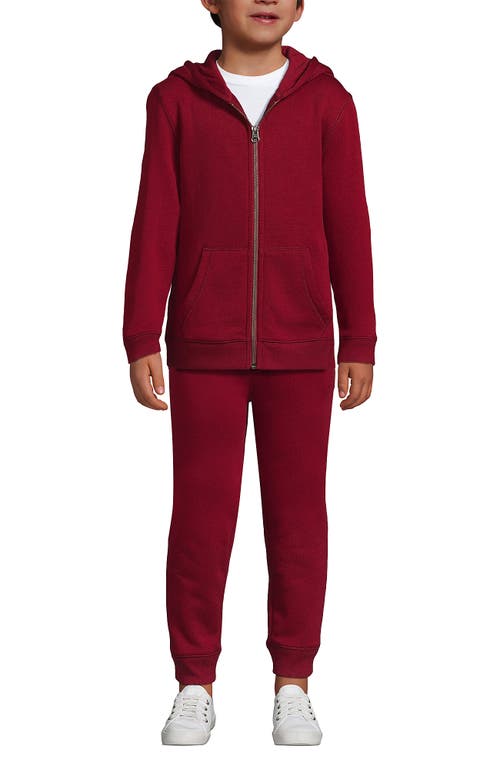 Shop Lands' End School Uniform Kids Zip Front Sweatshirt In Garnet