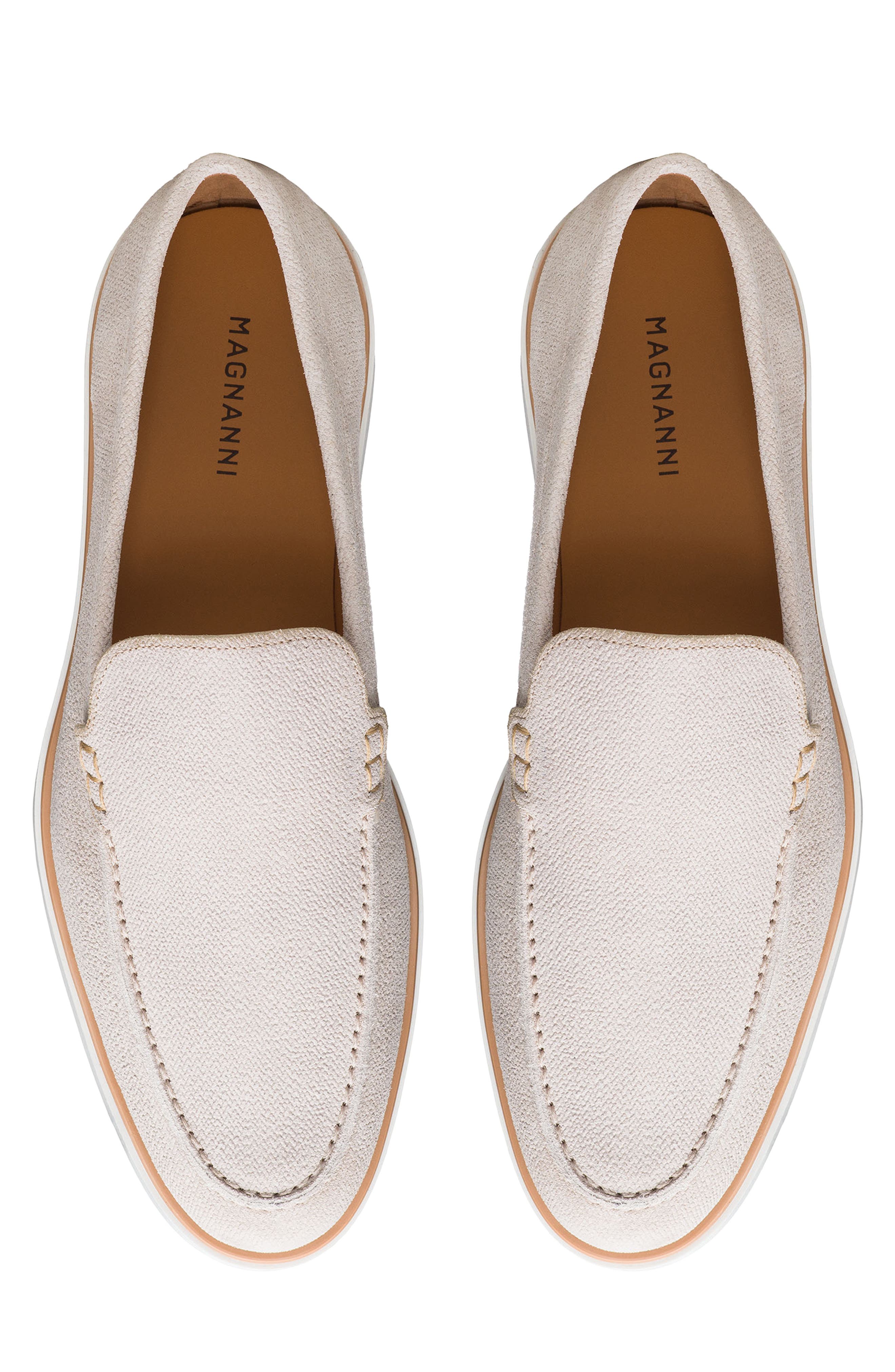 Magnanni Lourenco Loafer, Alternate, color, Bone Jean