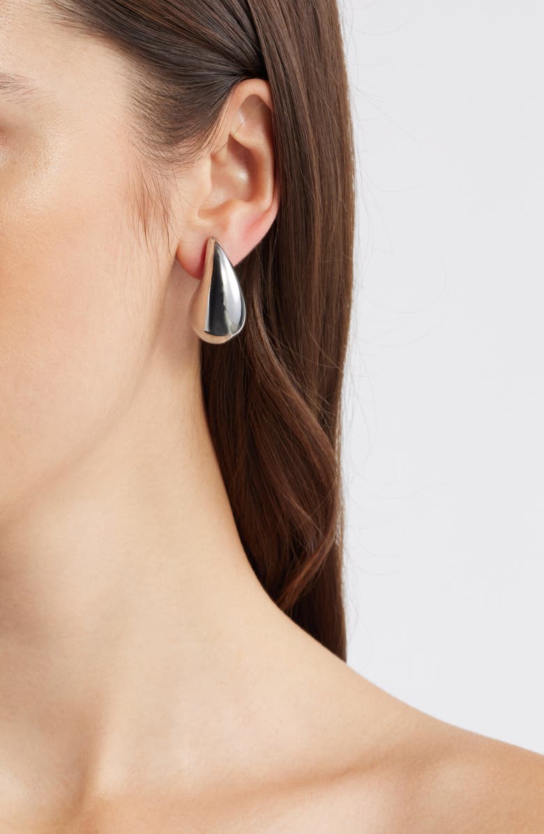 Polished Teardrop Stud Earrings
