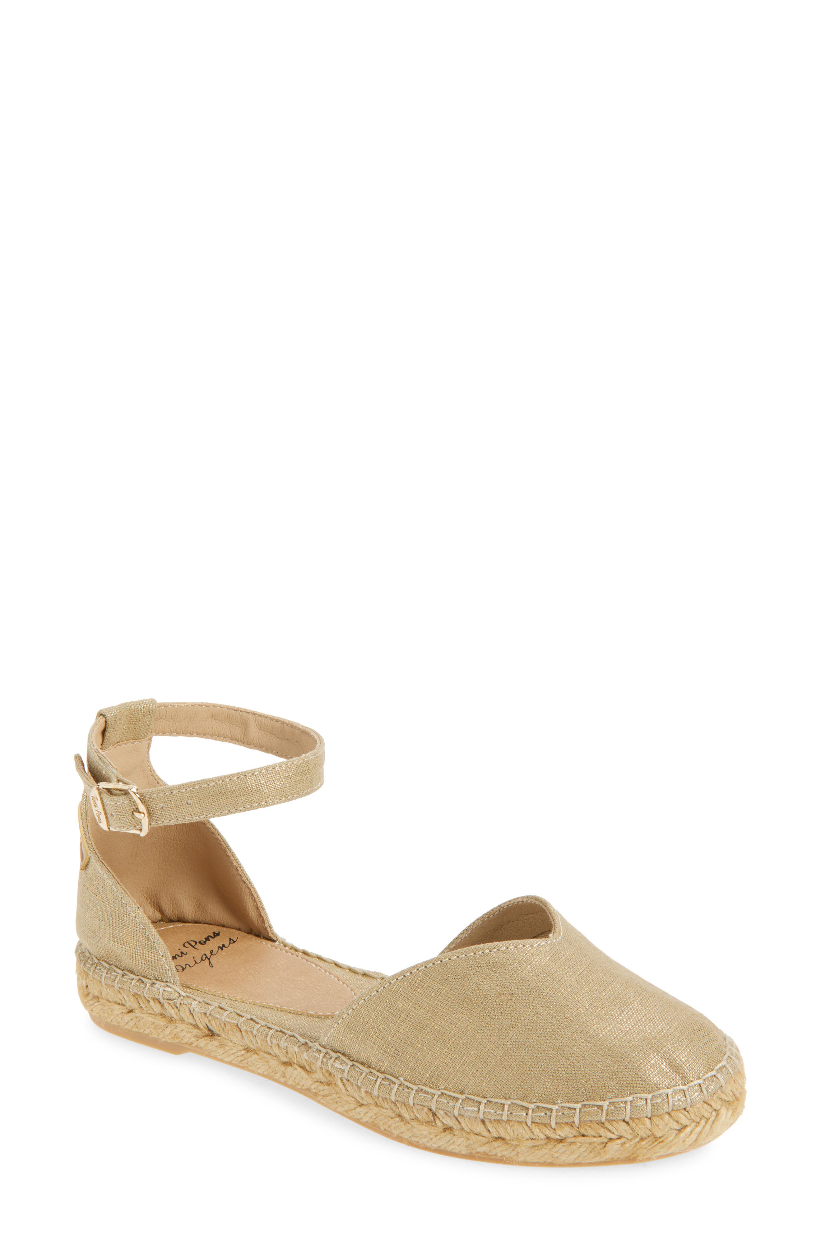 Toni Pons Flora Espadrille Flat, Main, color, Natural Platinum
