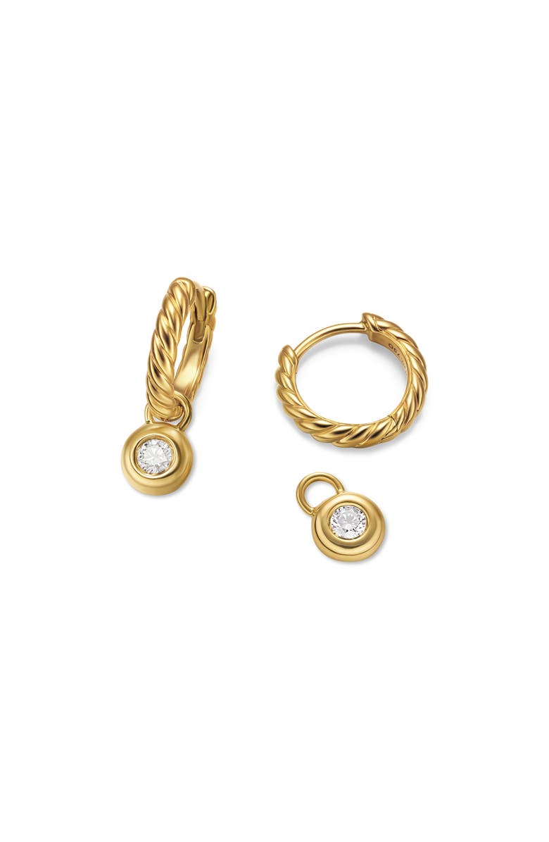 David Yurman Petite Cable Huggie Hoop Earrings, Alternate, color, Gold