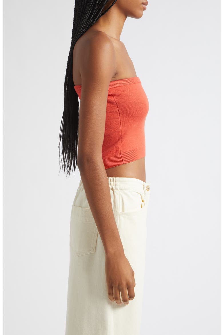 Noah Strapless Top, Alternate, color, APPLE