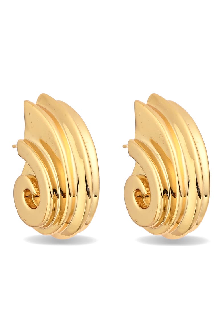 Bethany Stud Earrings, Alternate, color, GOLD
