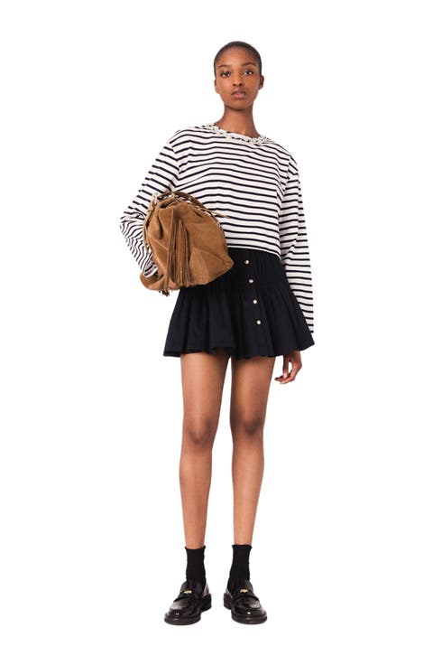 Striped long-sleeved T-shirt