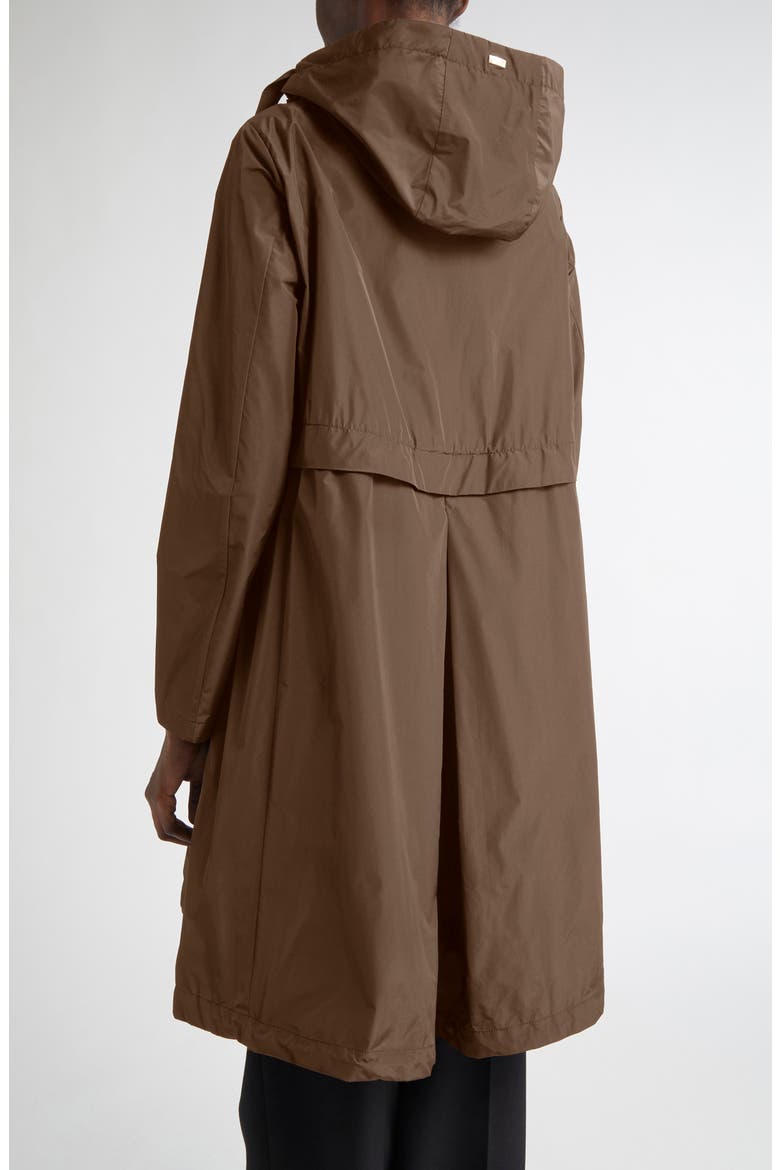 Techno Taffeta A-Line Parka, Alternate, color, 2240 LEATHER
