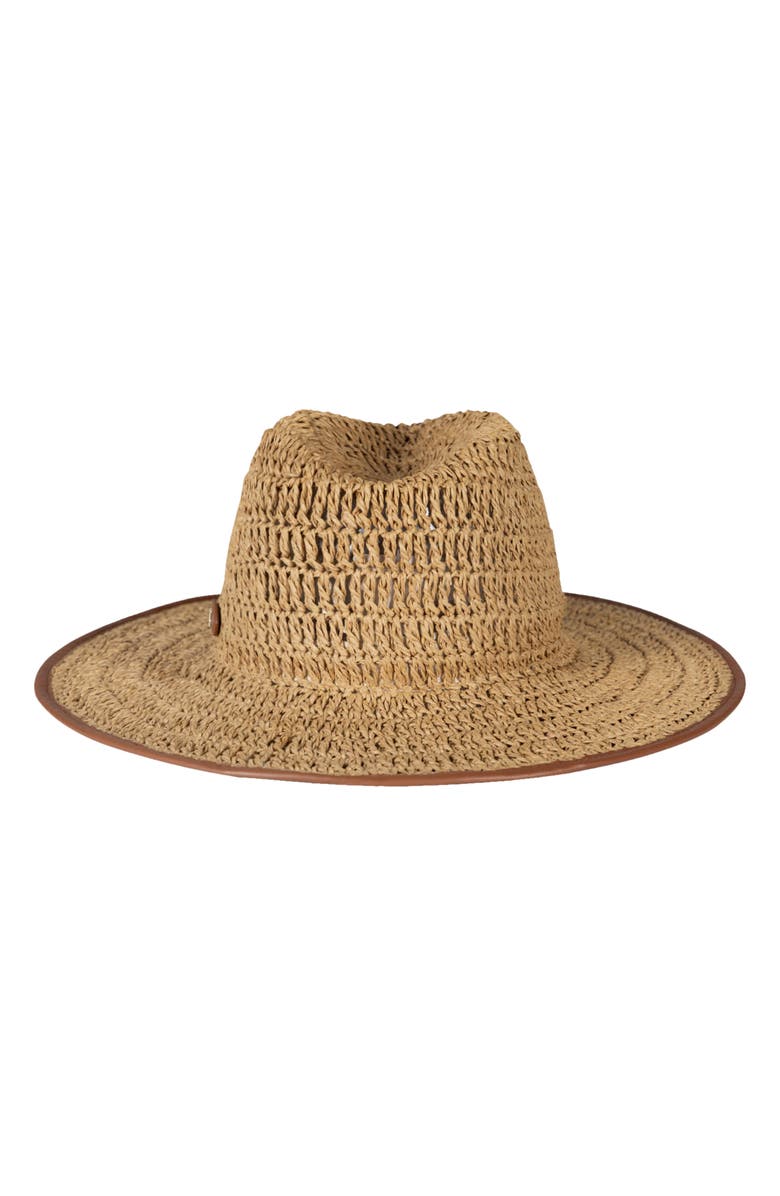 Lauren Ralph Lauren Crochet Straw Fedora, Alternate, color, 