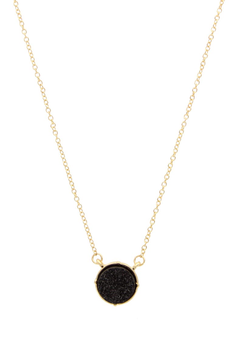 Raylea Resin Pendant Necklace, Main, color, GOLD / BLACK