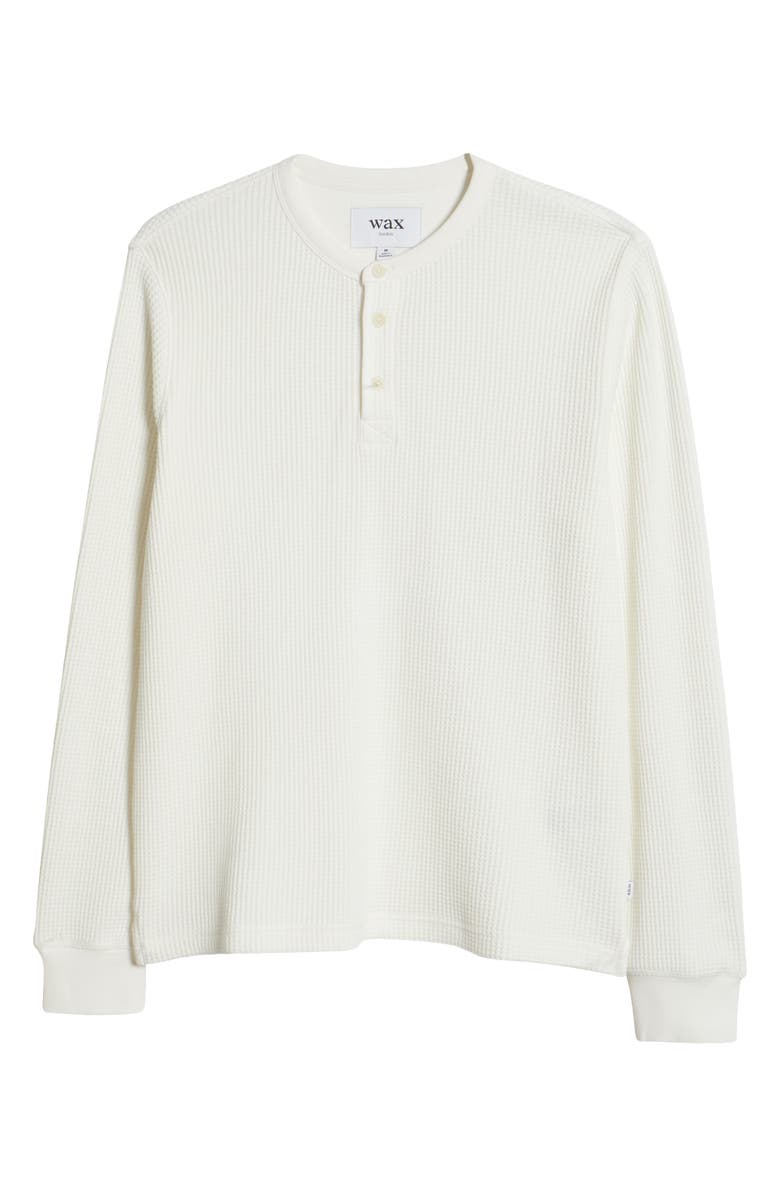 Wax London Heavyweight Stretch Cotton Thermal Henley, Alternate, color, Ecru