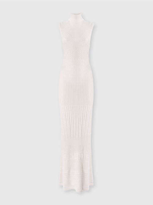 Missoni Sequin-embellished Ribbed Dress In White & Gold