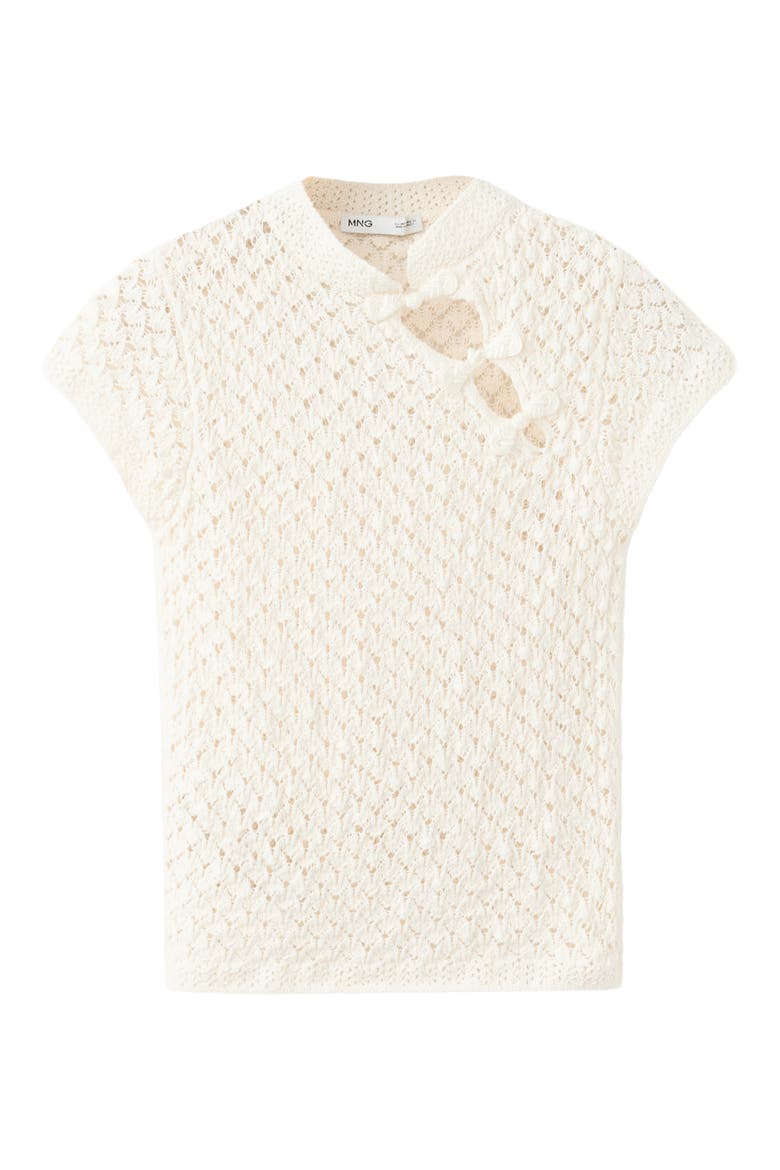 Openwork Knit Toggle Sweater, Alternate, color, ECRU