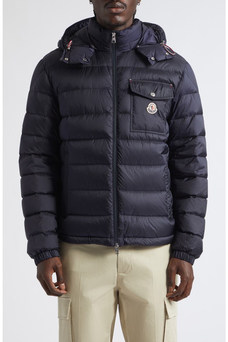 Verith Hooded Down Jacket, Main, color, MIDNIGHT BLUE