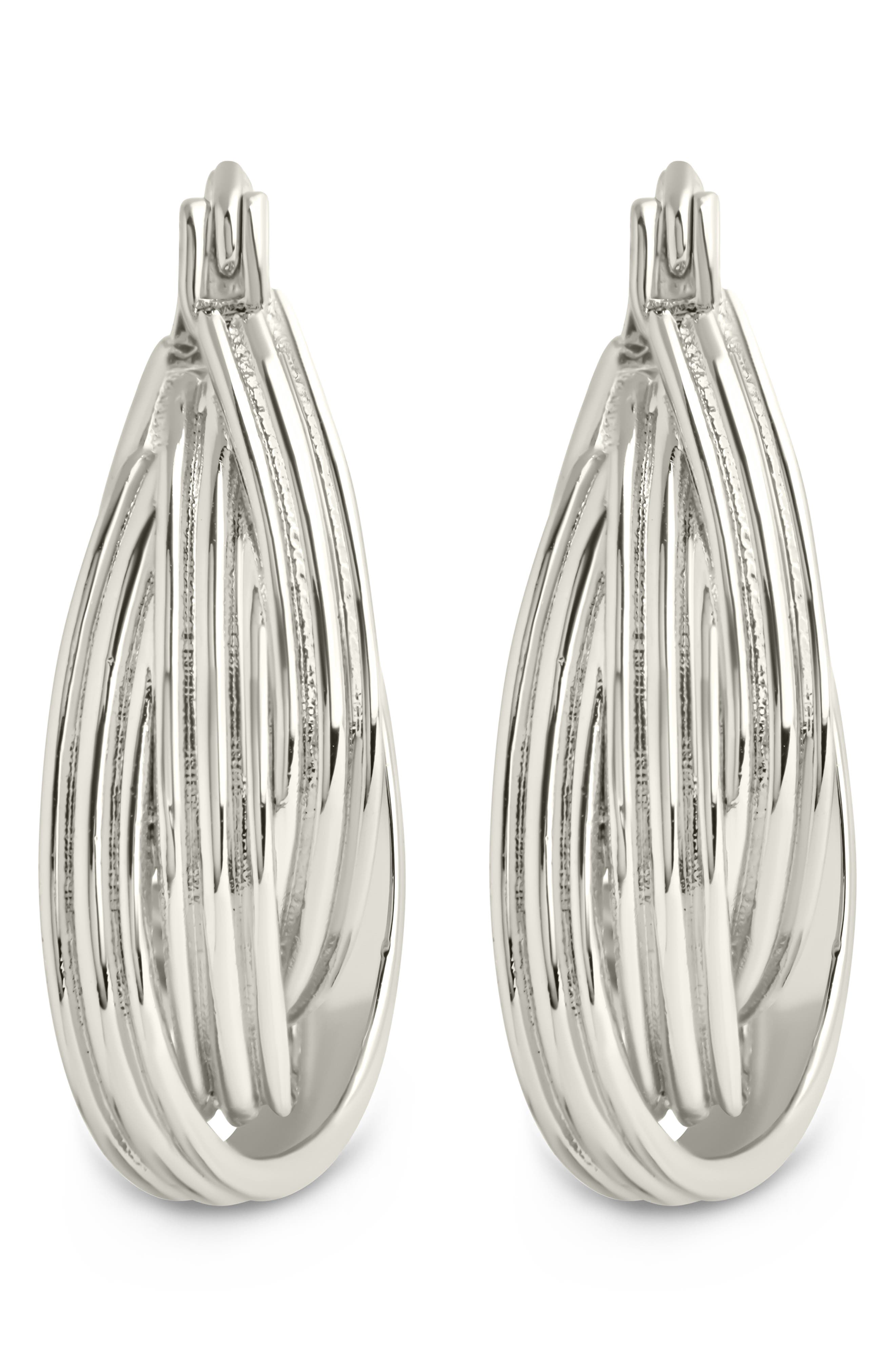 Emery Triple Row Layered Hoop Earrings