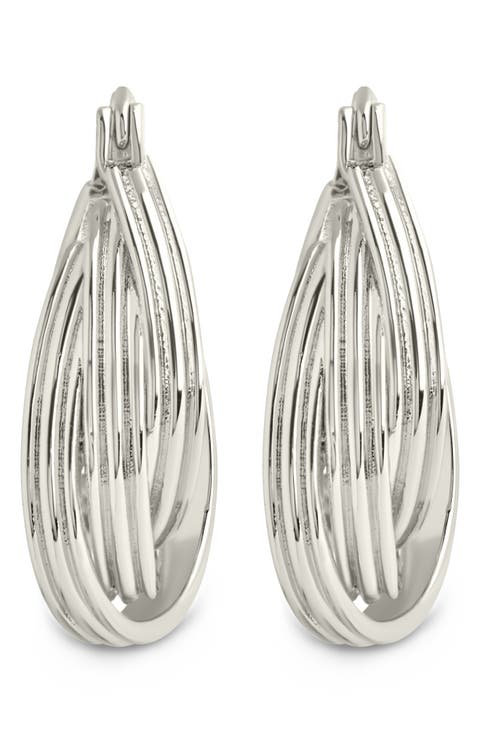 Emery Triple Row Layered Hoop Earrings