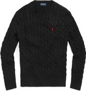 Polo Ralph Lauren Cable Knit Cotton Crewneck Sweater