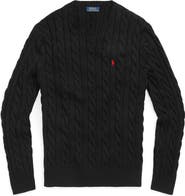Polo Ralph Lauren Cable Knit Cotton Crewneck Sweater